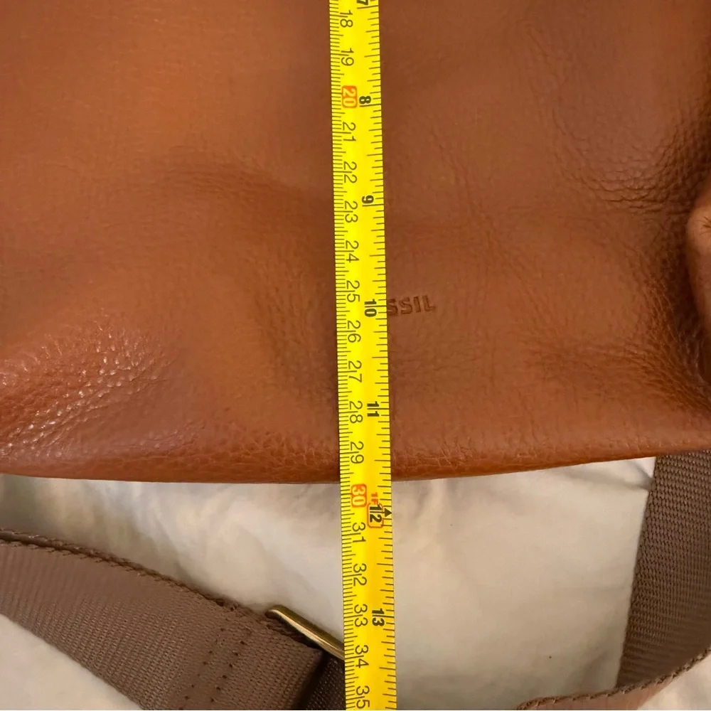 Fossil Cognac Leather Tote Maya Bag